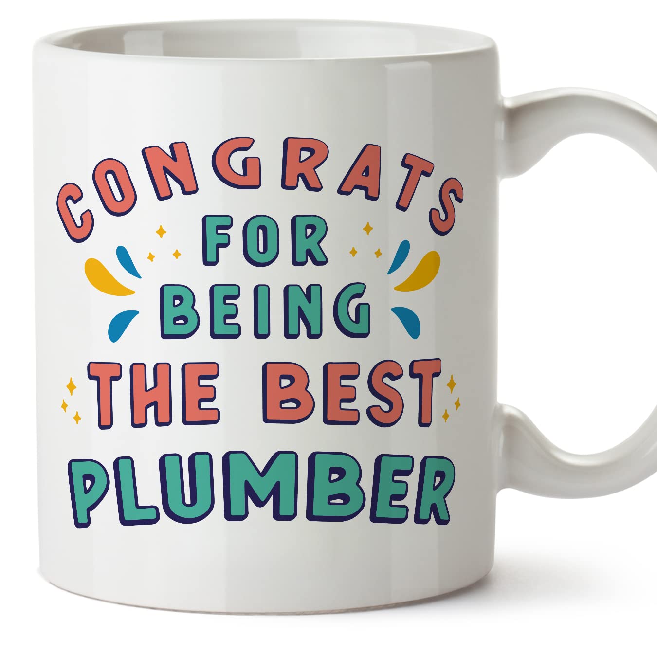 MUGFFINS Plumber Mug - in English - Congrats for Being The Best - Funny Gift for Colleagues - Ceramic 11oz Mug
