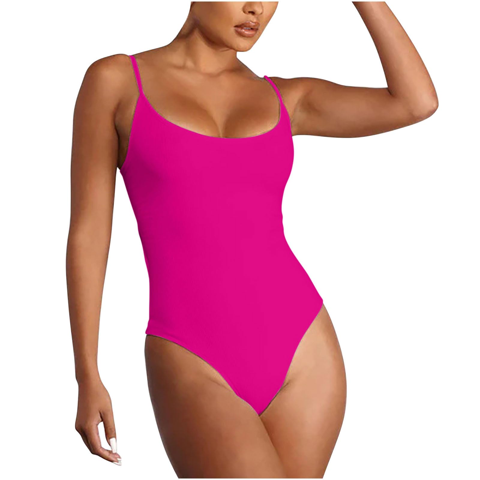 Womens Sexy One Piece Swimsuits Lace up Criss Cross Back Bathing Suits Monokini Spaghetti Strap Strappy Swimwear