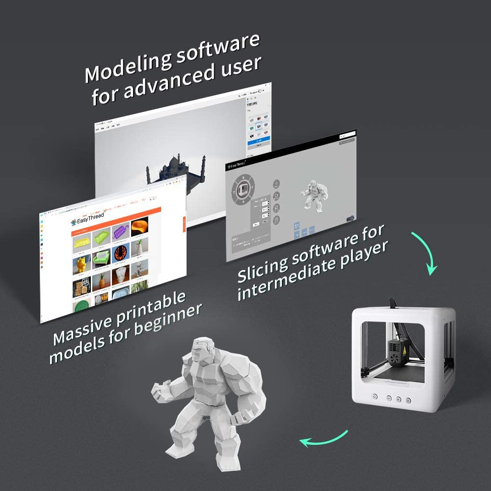 Easythreed Nano Plus 3D Printer software interface