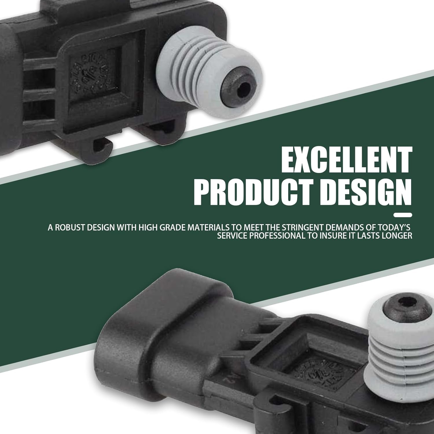 1 PC Car Fuel Tank Pressure Sensor, Replacement 16238399 9377680 09377680 16196060, Sensor for Solves ABS Fault Light Flashing, Compatible with Delphi III Cadillac Chevrolet GM Hummer (Black)