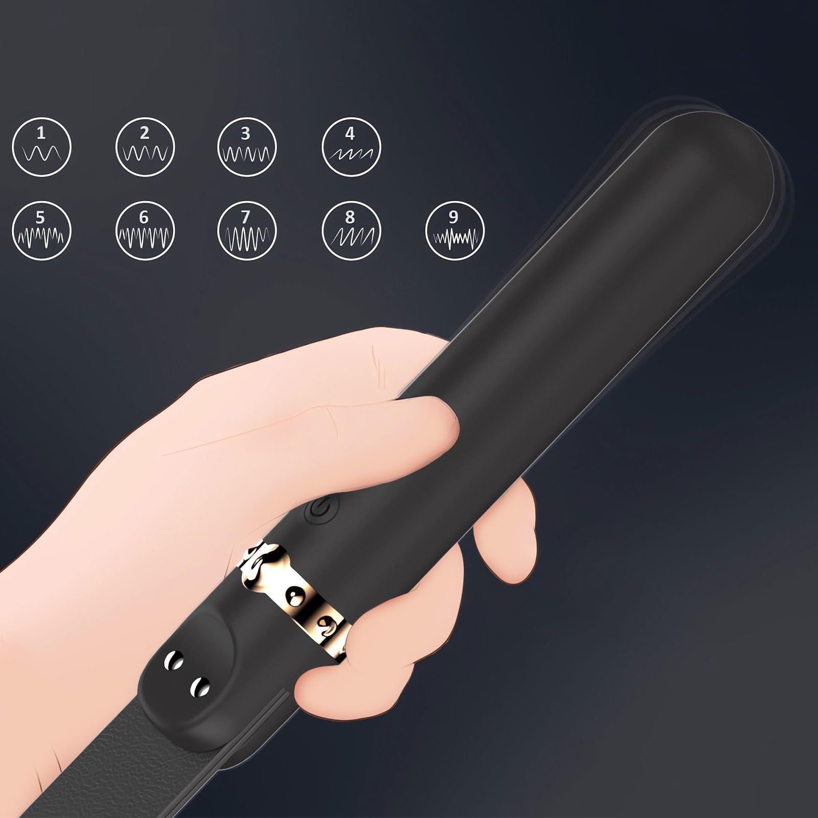 SXOVO Fouet Sexy Érotique Tapette de Fessée BDSM, Martinet Cuir avec Manche Vibrant, Vibromasseur avec 9 Modes Vibration, Fouets et Flagellateurs pour Jeux Érotiques, Sex Toýs Femme Homme Couple