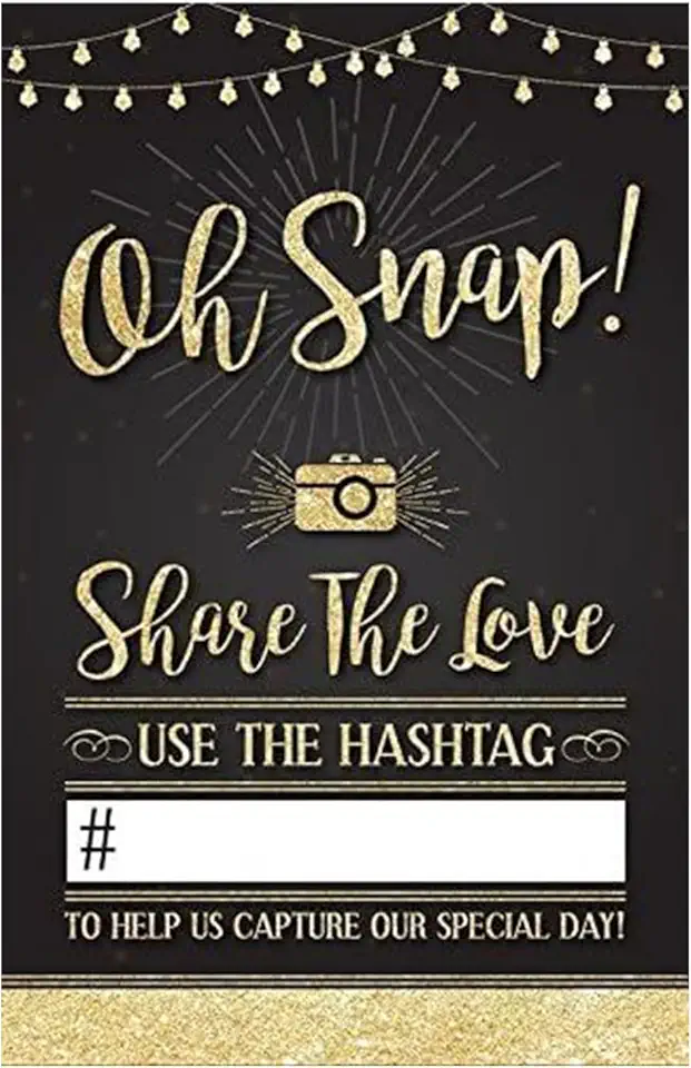 EXCPSUE Photo Booth International Wedding Hashtag Sign. Beautiful...