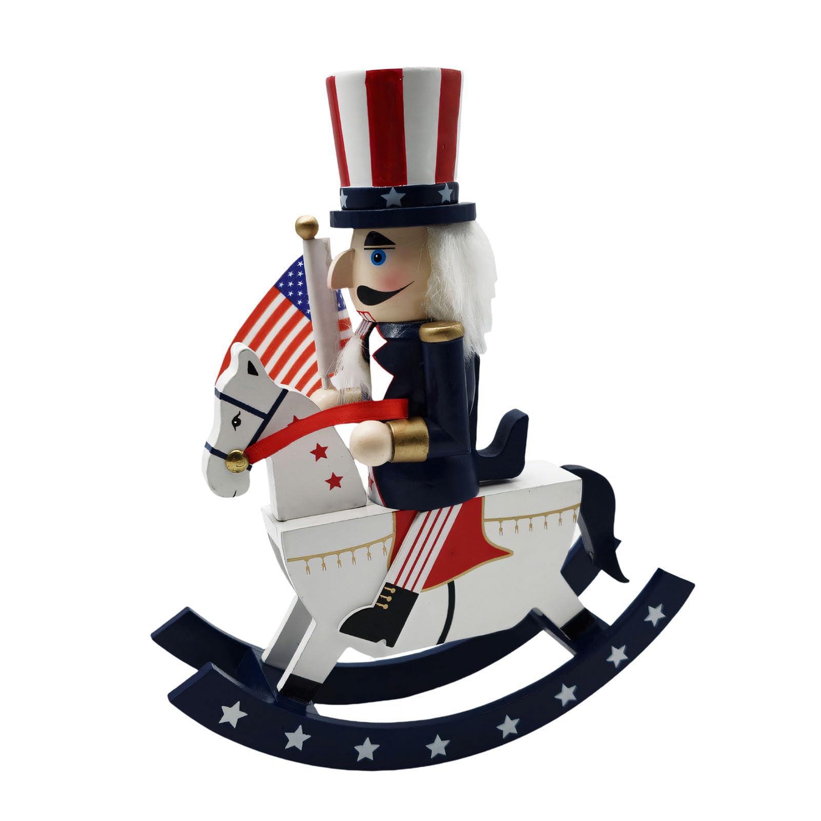 Msioytog Wooden Puppet Soldier Figurine Desktop Ornament for Home Decoration Wooden Patriotic Figurine Home Decor