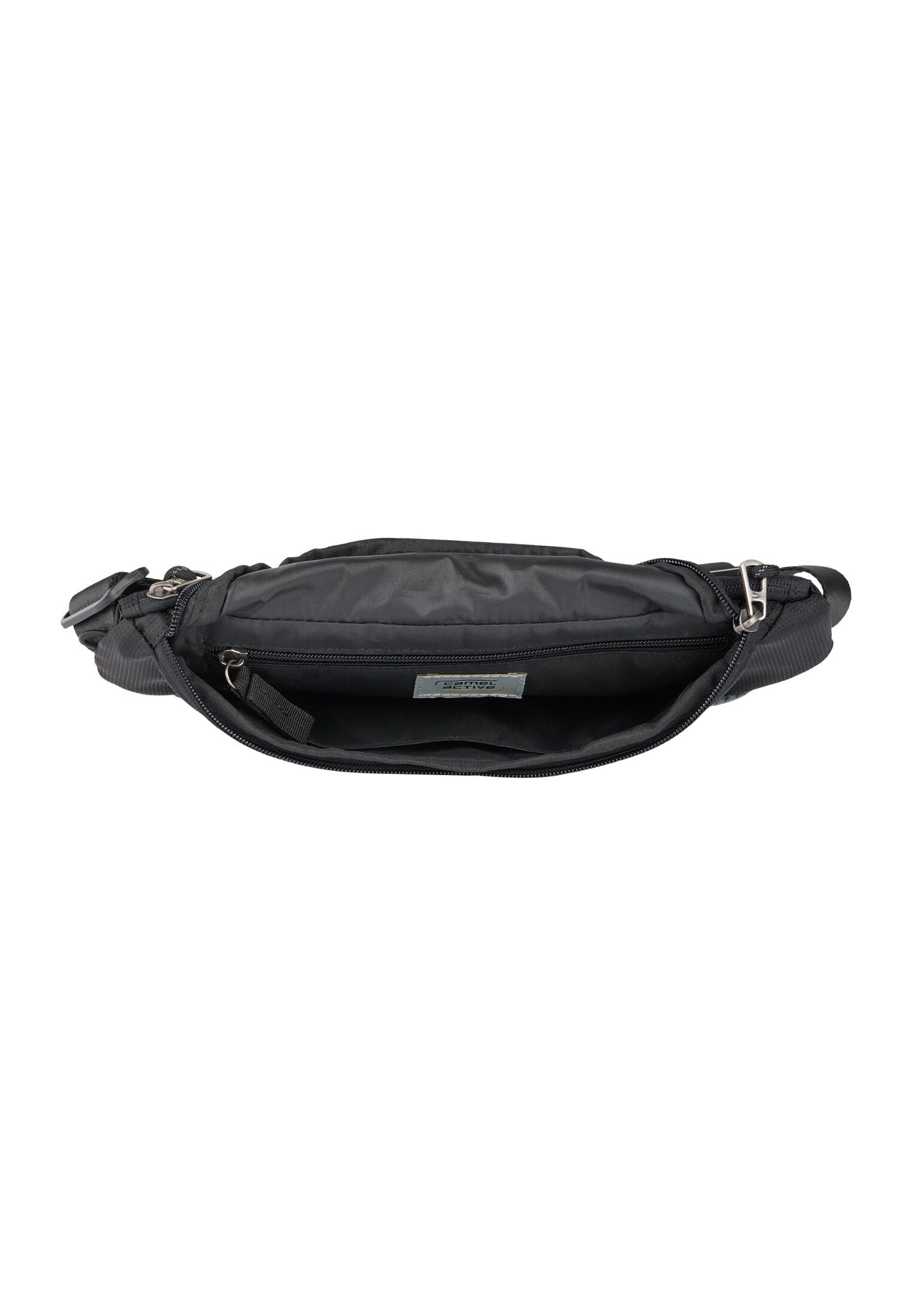 camel active Herren Connect Bauchtasche mit reflektierenden Details Schwarz, S, Menswear-S