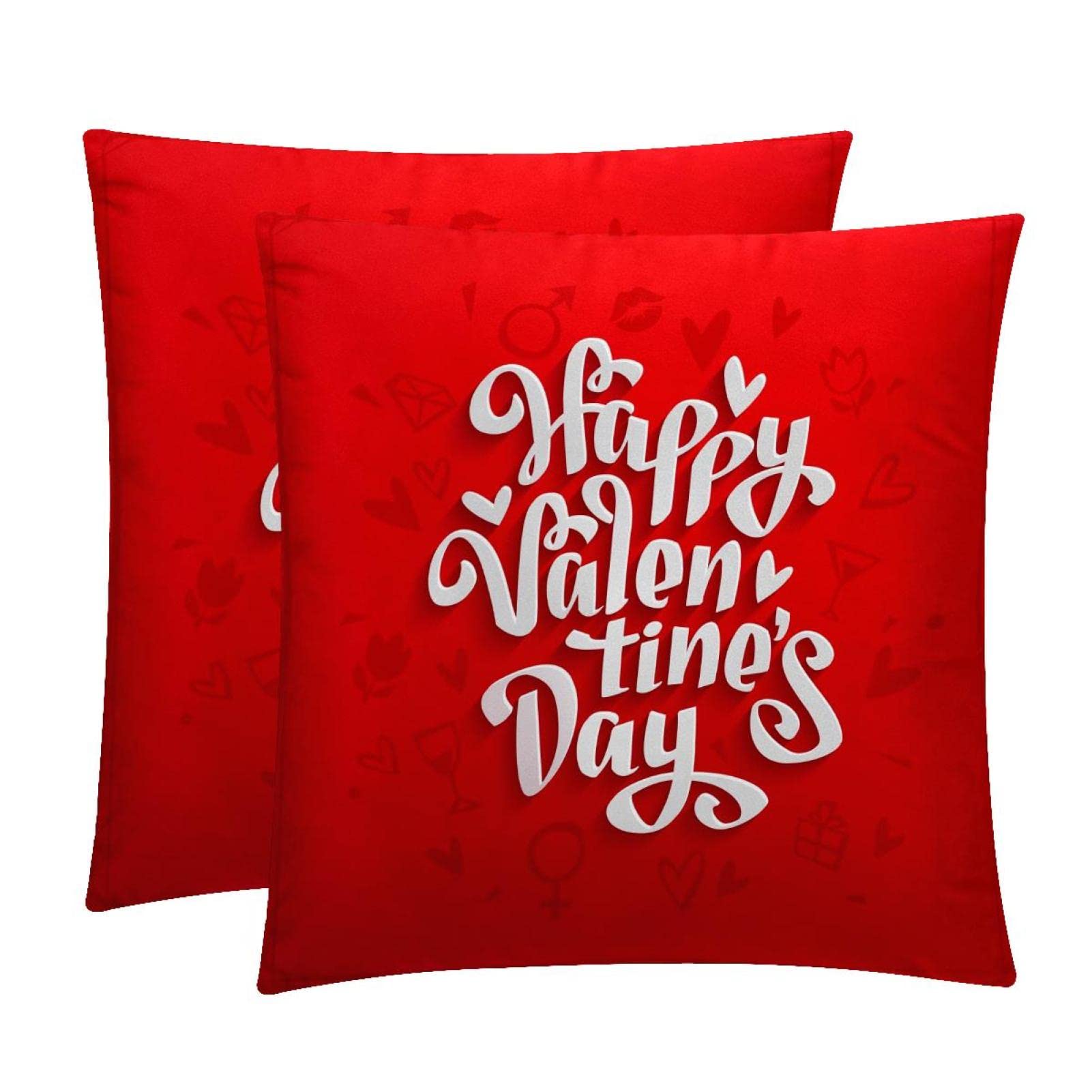 Housse de coussin lombaire rouge pour une décoration de ferme le jour de la Saint-Valentin