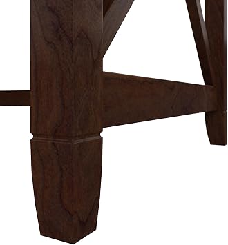 Bush Home Key West 60W Modern Farmhouse L Shaped Desk in Bing Cherry, 60-Inch Corner Computer Table for Home Office Workspace