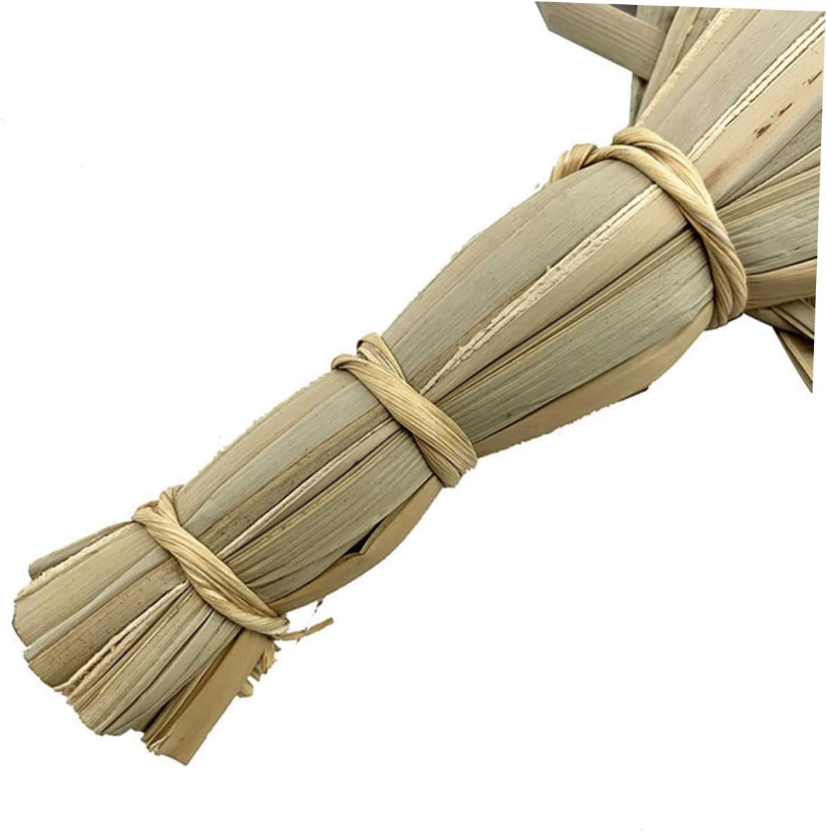 Holibanna 5pcs Handmade Woven Grass Folding Fans Natural Design for Cooling Home Weddings and
