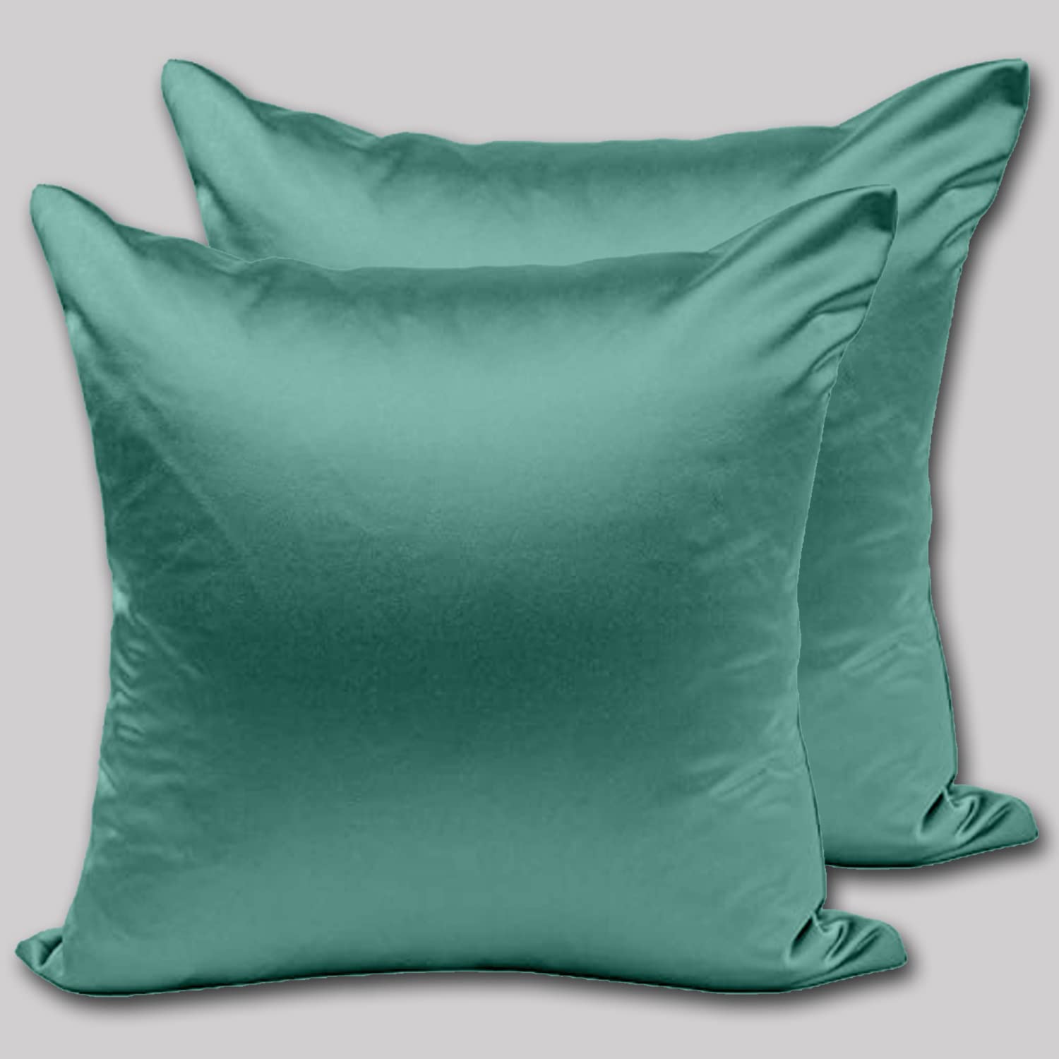 Avirons Satin Silk Cushion Case Good for Hair and Skin| Ultra Silk & Smooth Pillow Cover |Soft & Smooth Satin Silk Cushion Cover with Envelop Closure for Home Decor (Size 24 * 24Inch Blue Color)-image-22
