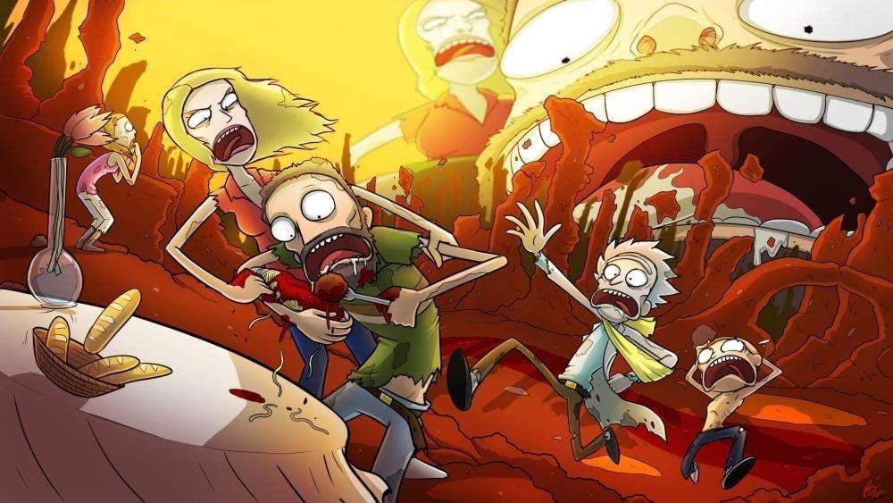 ERUZO 5D Diamond Painting Cross Stitch Rick and Morty Classic Gift Family Set Art Home Wall Decoration 50x60cm