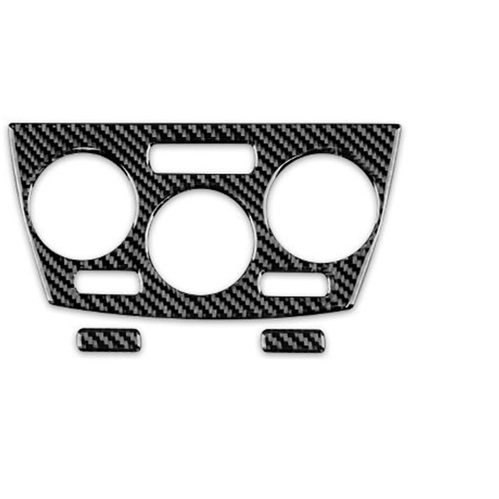 Auto Interior for Subaru for Impreza 2009 2010 2011 Car Interior Air Conditioning Climate Control Accessories Trim Soft Carbon Fiber Sticker(Black Carbon)