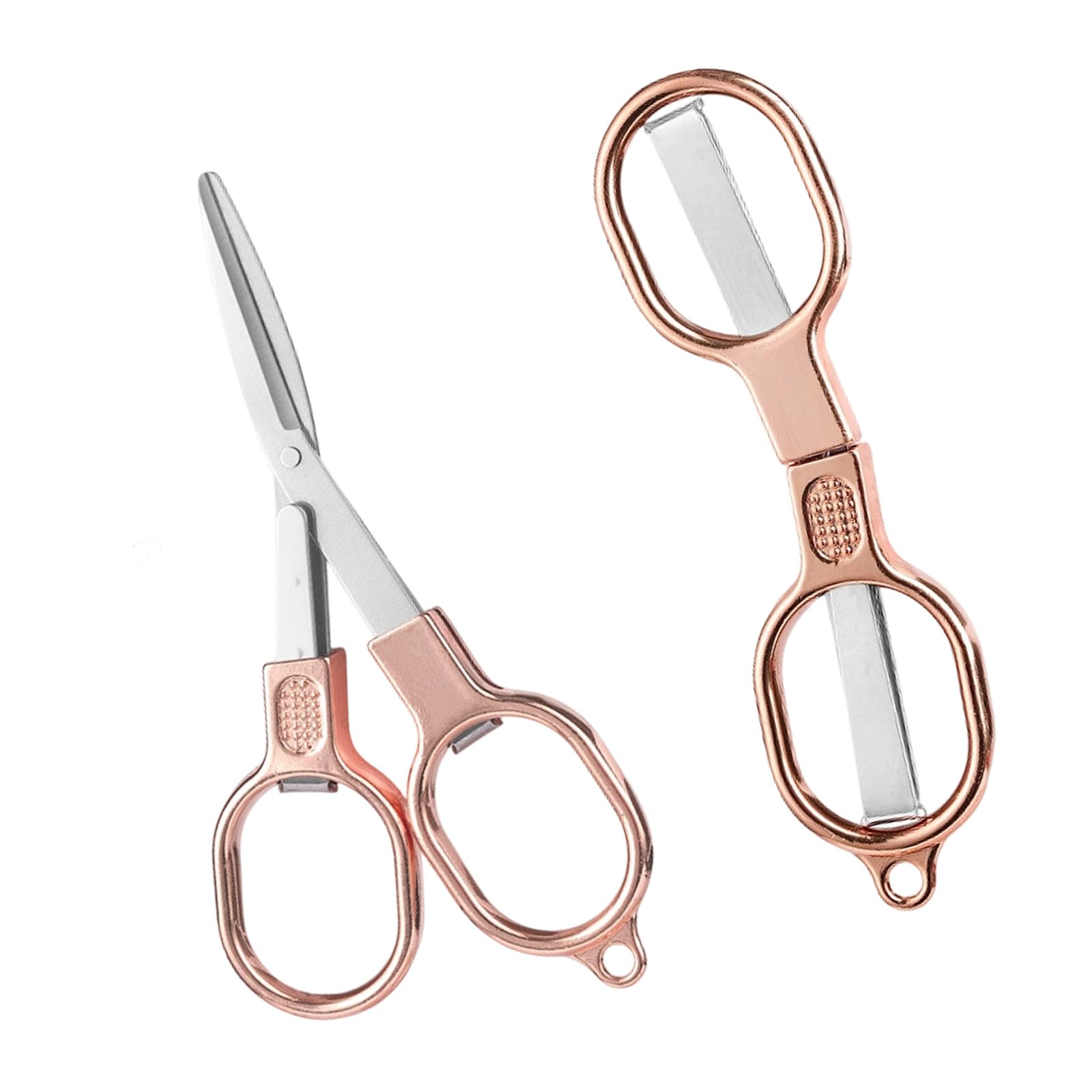 ZEPFJHE 2Pcs Portable Tailor Scissors Stainless Steel Folding Fabric Shears for Fabric Cutting Needlework and Tailoring Ergonomic Handle