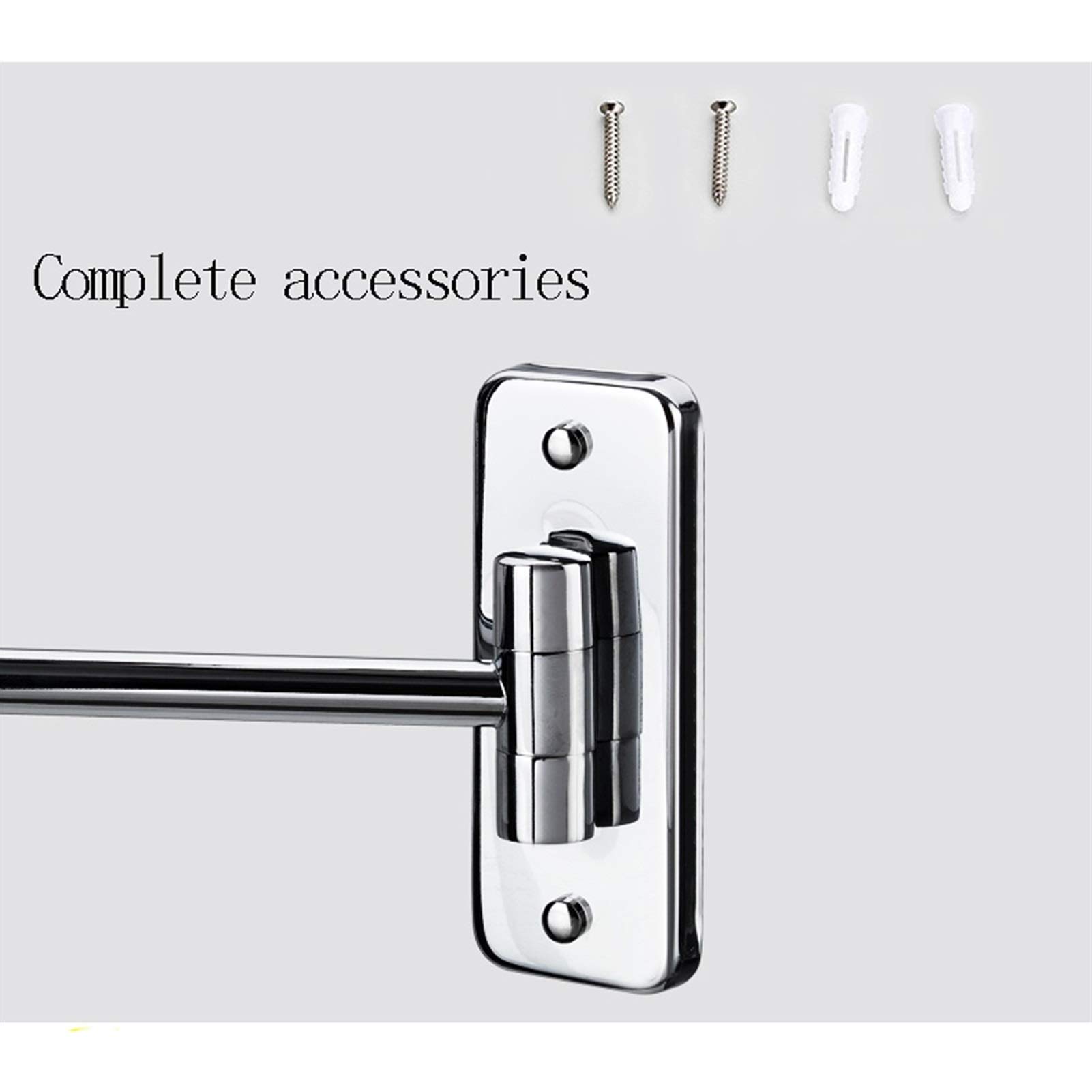 Montado en la Pared Espejo del Maquillaje de 6/8 Pulgadas 3X de Aumento Espejo para afeitarse, de Doble Cara Extensible Espejo de baño, Espejo de baño Acabado Cromo, Plata, 8 Inches