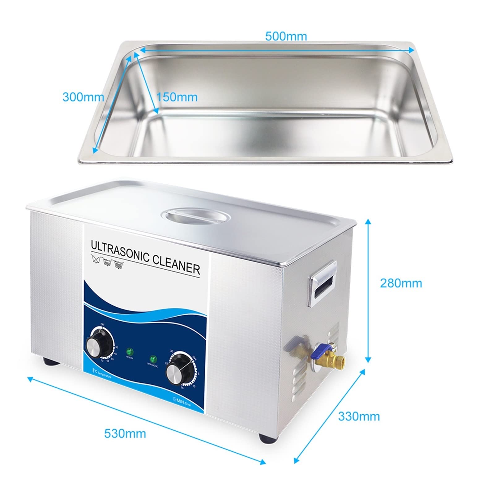 Amazon | 超音波洗浄機 超音波クリーナー工業22L 900W3D眼鏡用の加熱