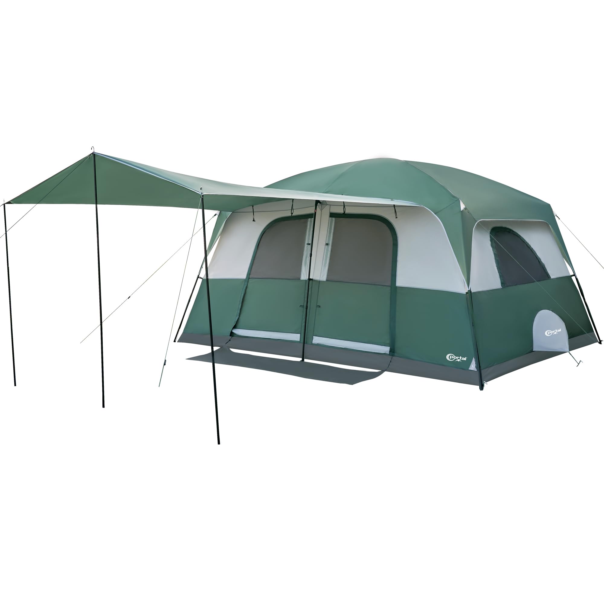PORTAL 6 8 10 Person Family Camping Tent with Porch Big Family Camping Tent with Tall Height Good
