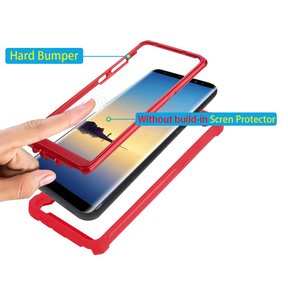 Asuwish Cover Per LG G8s ThinQ Con Pellicola In Vetro Temperato, Custodia Morbida TPU Sottile, Blu, Supporta Ricarica Wireless