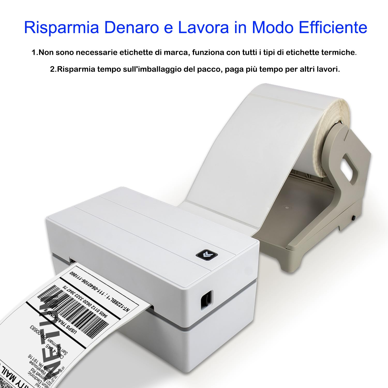 NETUM NT-LP110F Stampante per etichette termiche da scrivania, Stampante termica per ricevute commerciale ad alta velocità, spedizione Express Label 4 x 6, USB ESC/POS compatibile con Windows/Mac