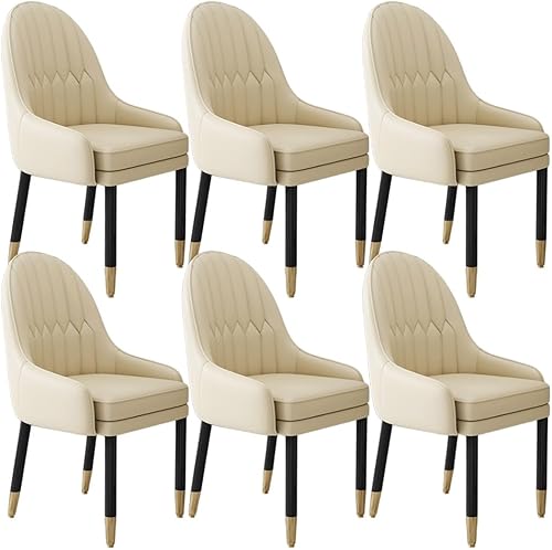 Miniatura 22 de YVYKFZD Sillas de comedor de cuero, juego de sillas de comedor, silla de cocina con patas y respaldo de madera, sillón tapizado, silla auxiliar