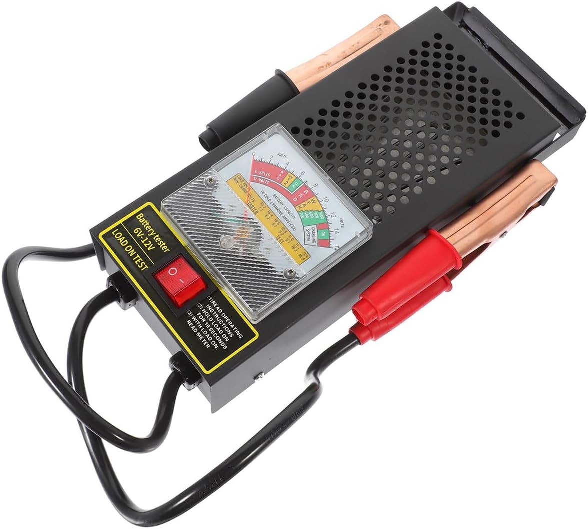 Car Battery Load Tester, 6V-12V Battery Alternator Checker with Voltmeter & Alligator, Versatile Automotive Charging System Diagnosis for All Batteries, Universal for Vehicles