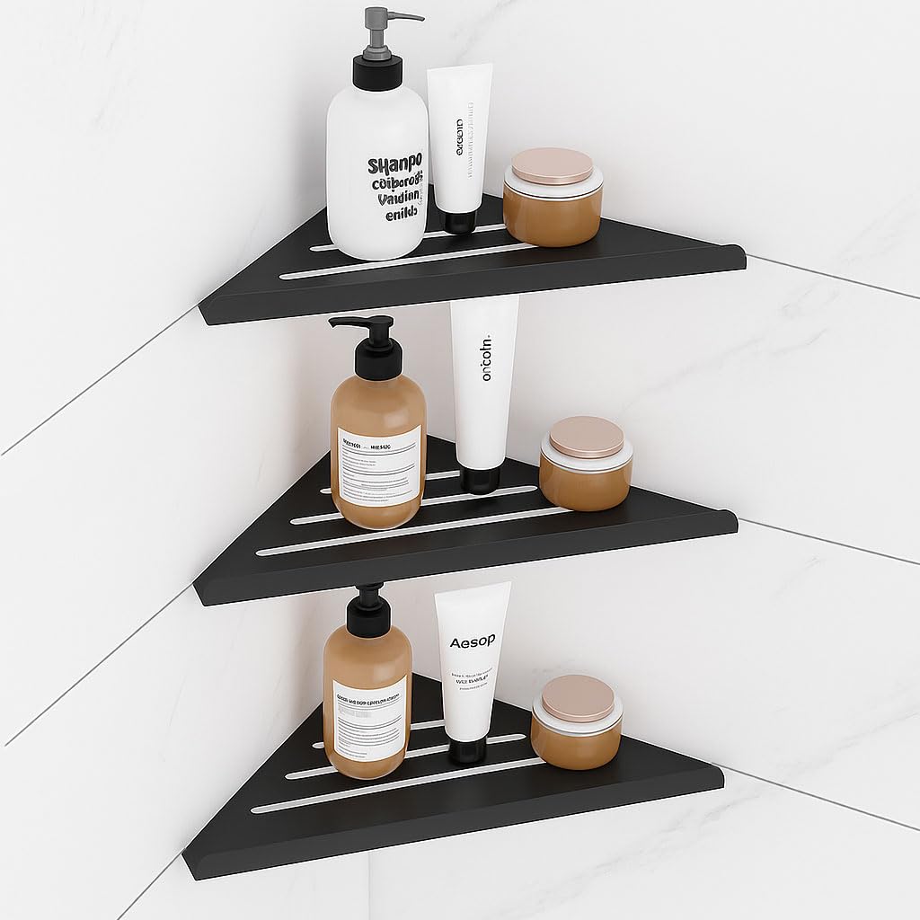 Étagères d'angle de douche qui ne tombent pas pour sécuriser vos flacons