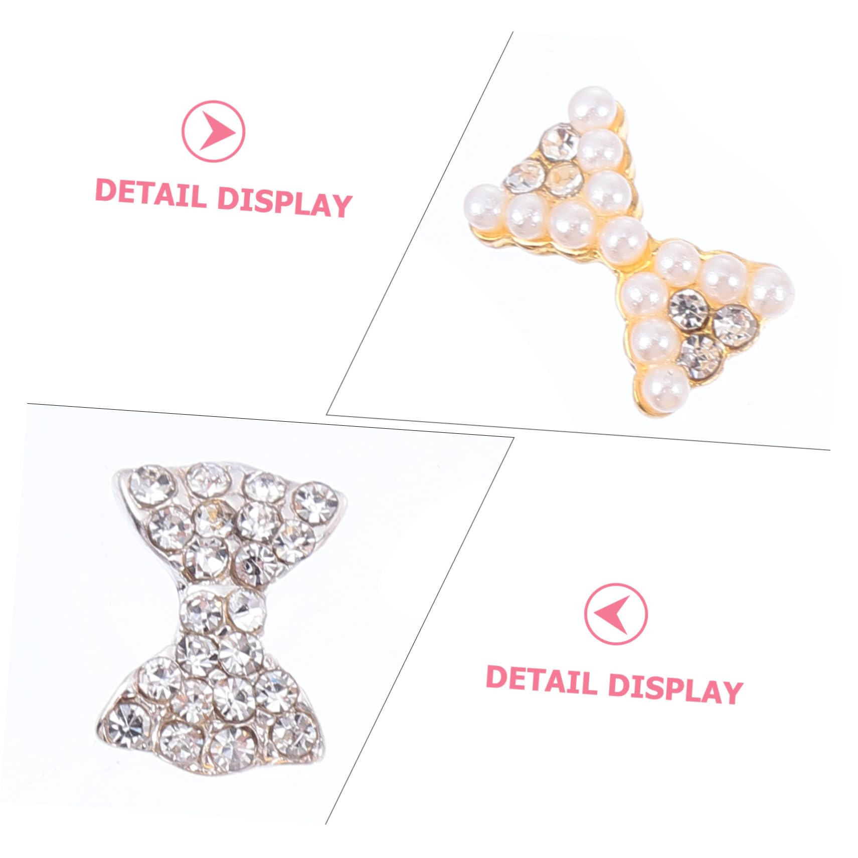 Healvian 150pezzi Pendenti Per Unghie Forma Di Fiocco Strass Decorazioni Per Nail Art Accessori Per Manicure e Fai Te Per Festività e Occasioni Speciali