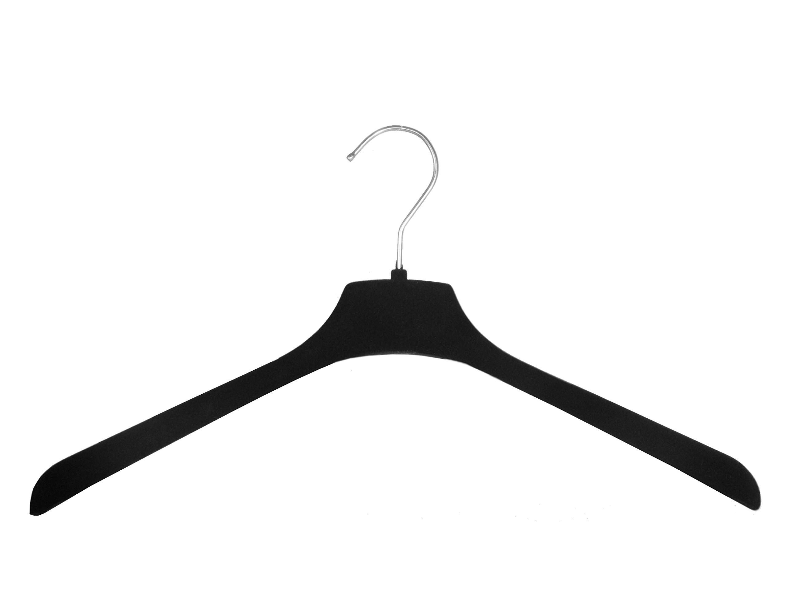 Samt Kleiderbügel für Blusen & Hemden, 42 cm, schwarz, NEU, 15 Stück