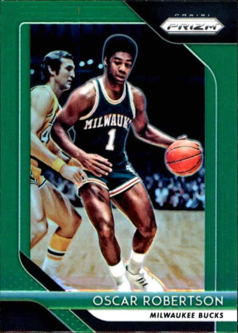 Amazon.com: 2018-19 Panini Prizm Prizms Green #125 Oscar Robertson  Milwaukee Bucks NBA Basketball Trading Card : Collectibles & Fine Art