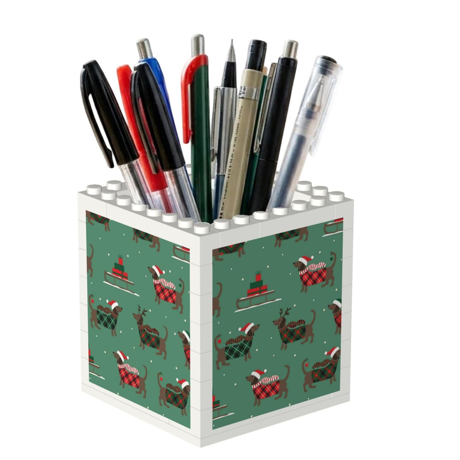 Poadnly Dachshund, Pen Pot Pencil Holder for Office Home School, Compact Desk Organiser for Office Stationery