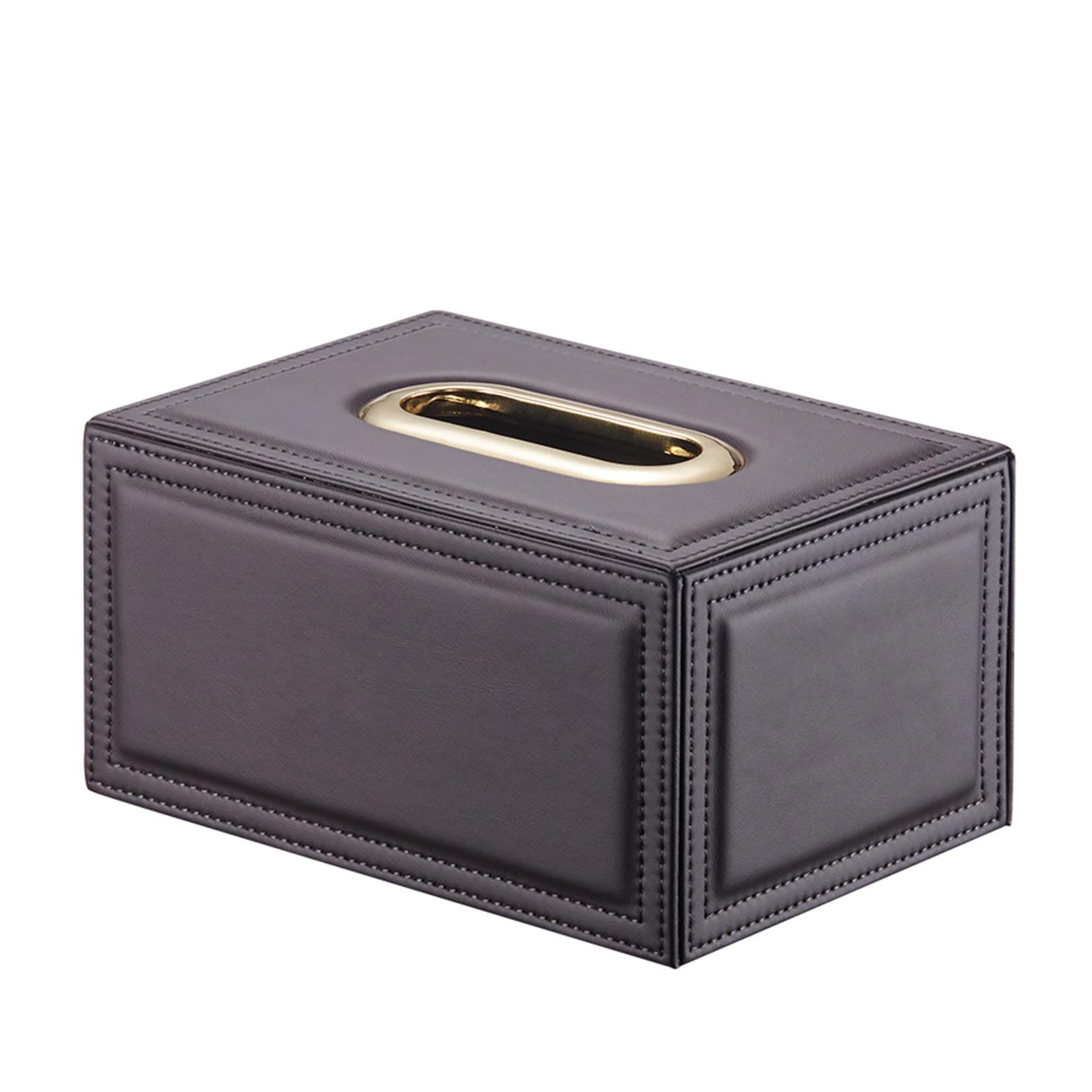 ESNY Negocio Moderno De Titular De Tejido De Cuero PU,dispensador De Papel De Papel De Cajón De Servilletas Rectangular,Soporte para El Tejido del Automóvil En Casa con F Grey