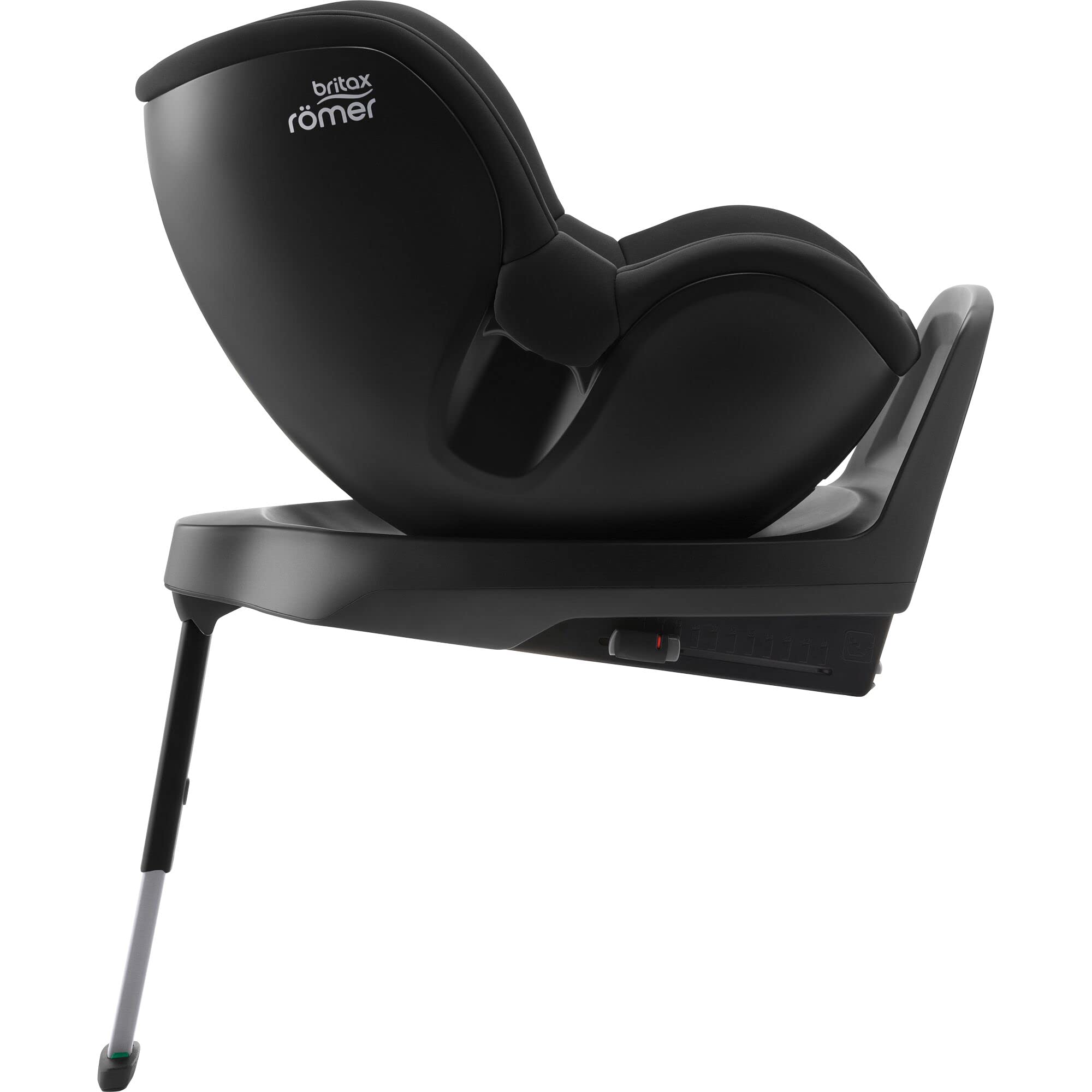 BRITAX RÖMER Seggiolino Auto DUALFIX PLUS Girevole a 360°, con Inserto Neonato e Sistema di Fissagio ISOFIX, Bambini da 40-105 cm (i-Size), dalla Nascita fino ai 4 anni, Space Black