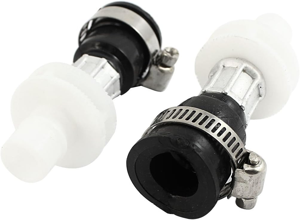 2 Pcs 11mm Hose Dia Washing Machine Inlet Pipe Quick Coupler Black