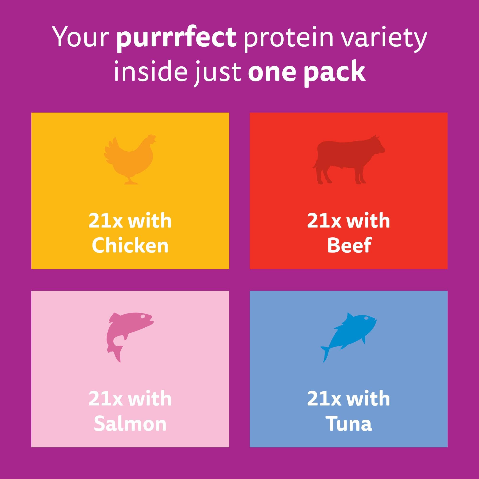 whiskas 1 plus Adult Mixed Selection in Jelly 84 Pouches, Adult Wet Cat Food, Megapack (84 x 85 g)