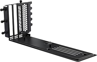 Phanteks (PH-VGPUKT4.0_04) Gen4 Vertical GPU Bracket Reinforced, 220mm Flat Line PCI-E Gen4 x16 Riser Cable Kit, Black
