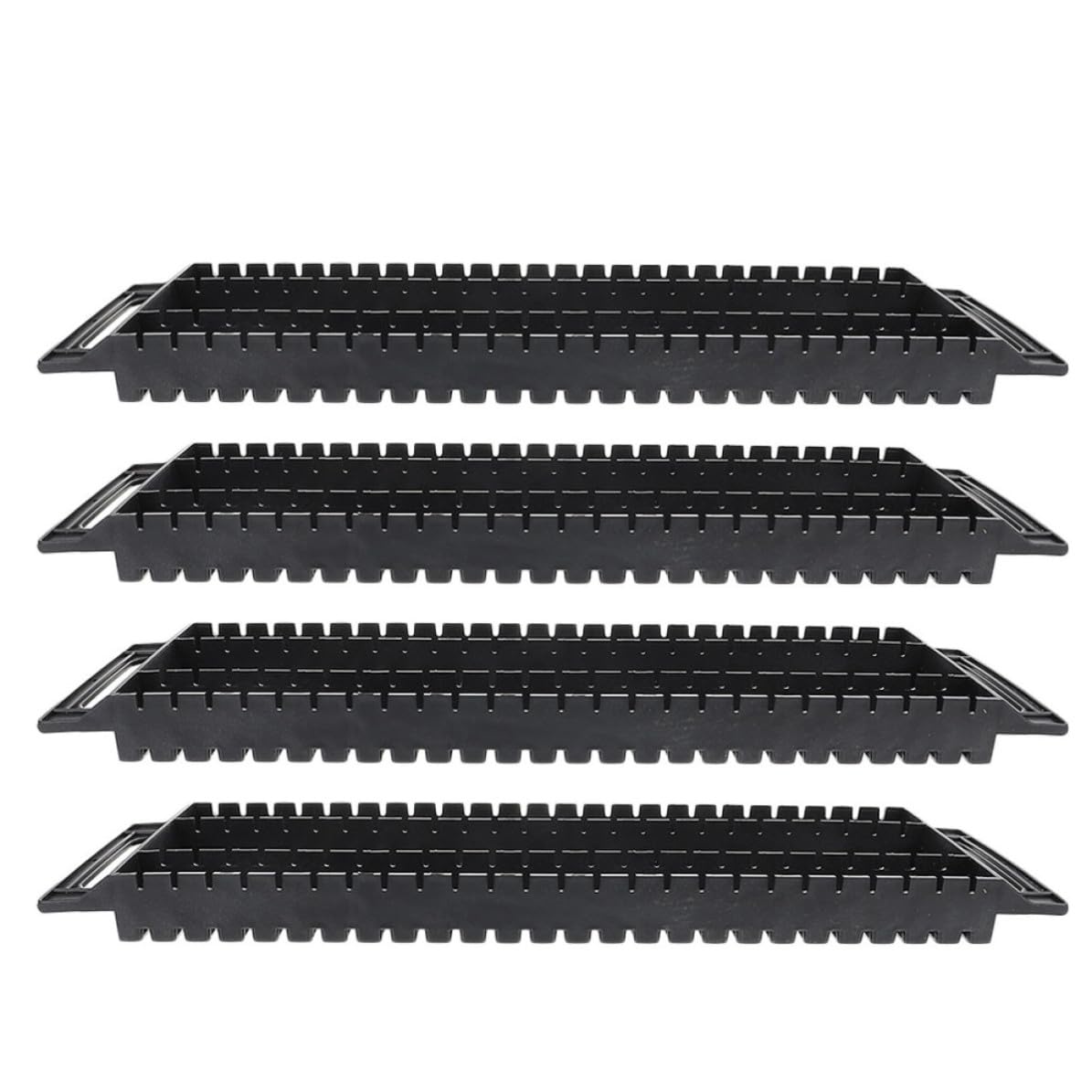 VOSAREA Porta Schede PCB Antistatico 4Pezzi 25 Slot in Plastica Nero per Riparatori e Elettronici in Laboratori Tecnici