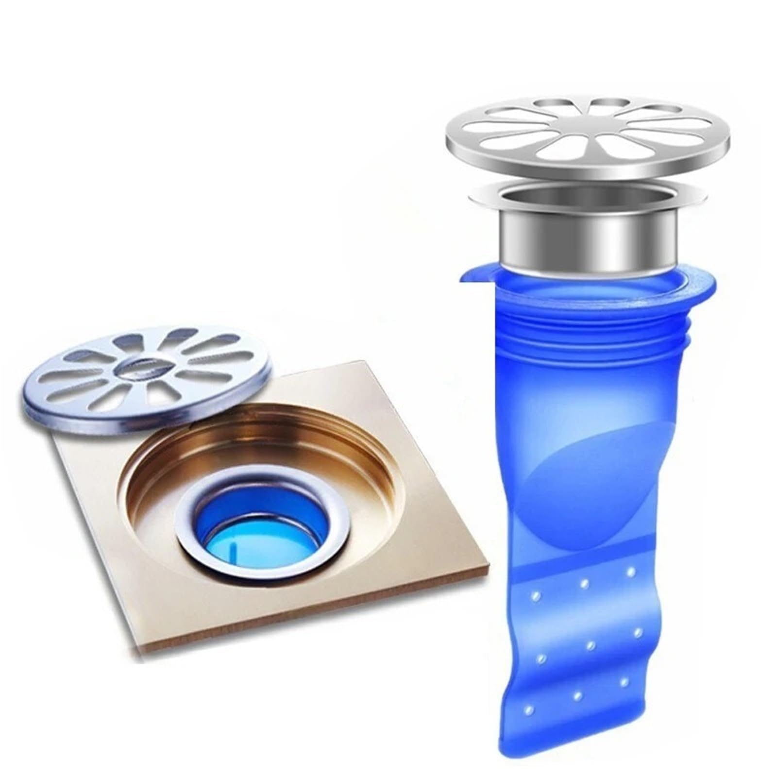 Hower Floor Drain Core Silicone Floor Drain Stopper, Anti-Odor Bug Trap