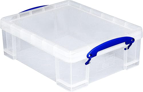 Miniatura 2 de Really Useful Box Paquete de 2 contenedores de almacenamiento, bolsas organizadoras apilables de plástico transparente, 8.1 litros