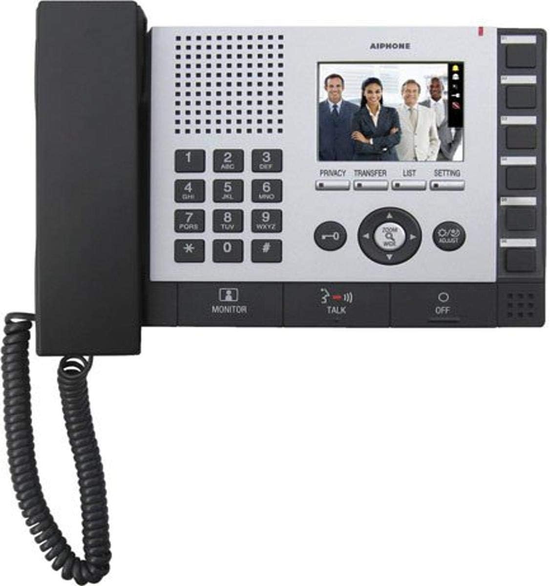 Aiphone Corporation is-MV Video Master Station for is Series Local Hardwired Video Intercom, Flame Resisting ABS Resin, 7-1/2" x 9-7/8" x 2-3/8"