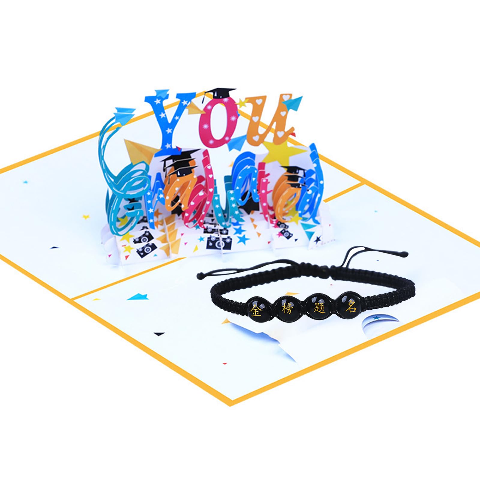 Tsophreniq 3D Greeting Card with Good Luck for Graduate and Education Professional Stylish Graduation Season Gift Graduation Ceremony Accessories