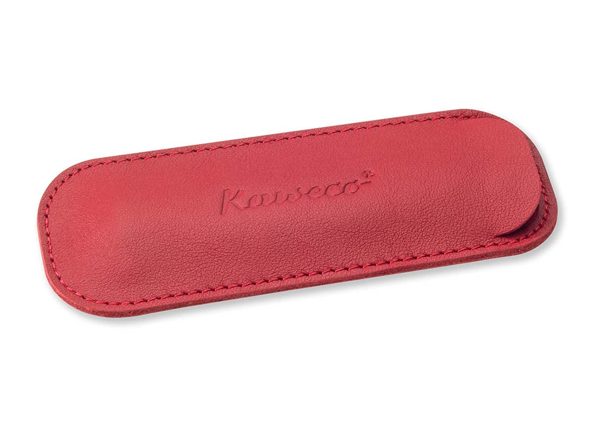 Kaweco Eco Leather 2 Pen Pouch Sport Chilli Pepper I Pen Case Suitable for The Sport Series I Writing Case Made of Genuine Leather with Beautiful Embossing I Chic & Classic I Pen Case 12 x 4.5 cm