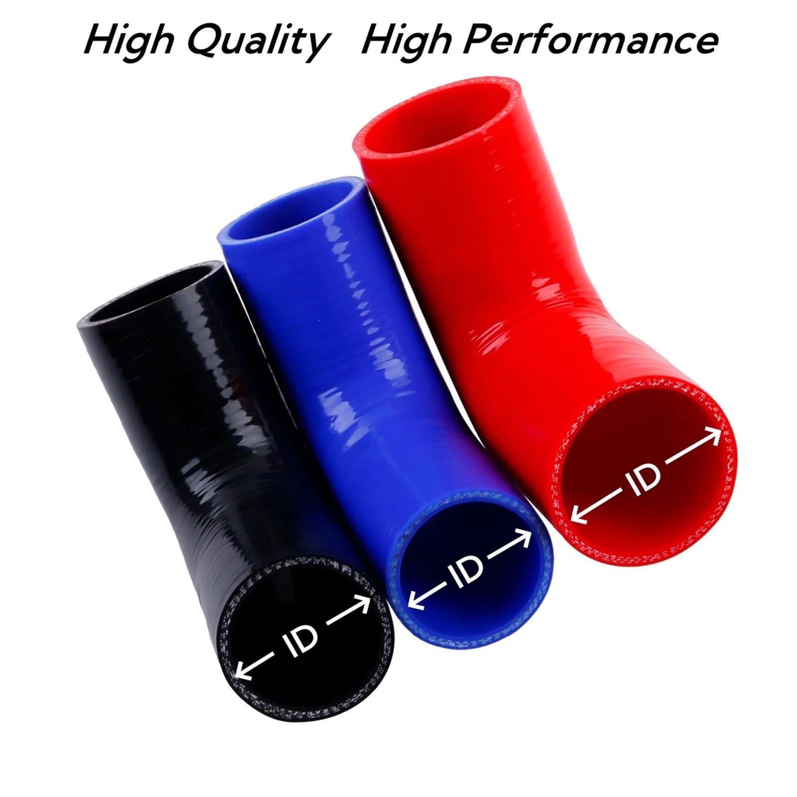 Tubo Silicone A Gomito 90° Per Intercooler | Diametri 30-51 Mm | 4 Strati Nero | Universale Per Auto