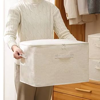 Amazon｜頑丈収納ボックス 蓋付き 衣類 洋服 折り畳み 布製