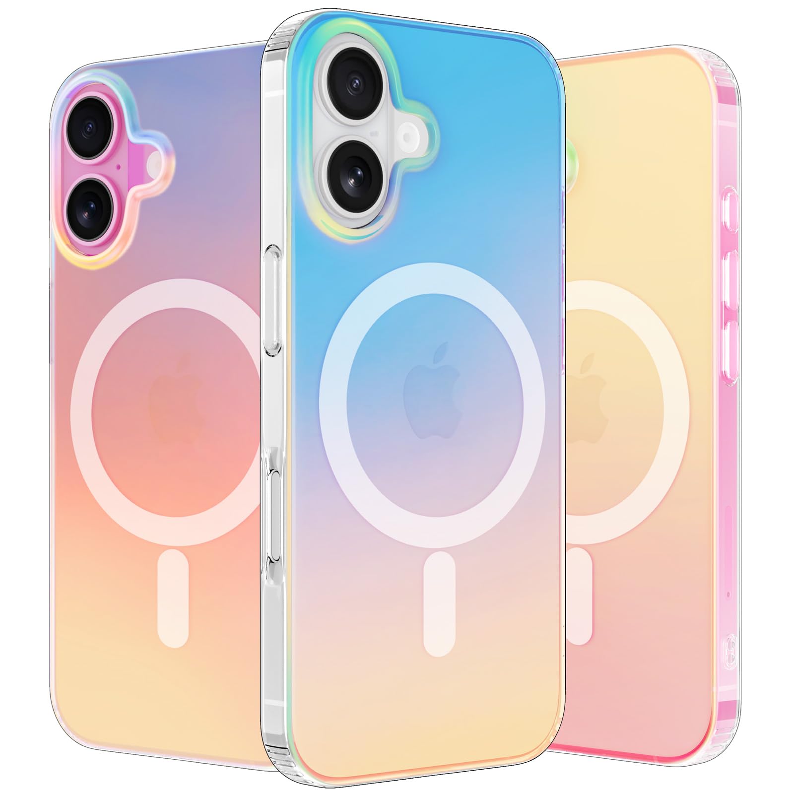 Cover Magnetica per Samsung Galaxy S23 Plus 5G, Compatibile con MagSafe, Protezione Antiurto Graffi Case Smerigliato Traslucido Anti-Impronte, Iridescente Trasparente
