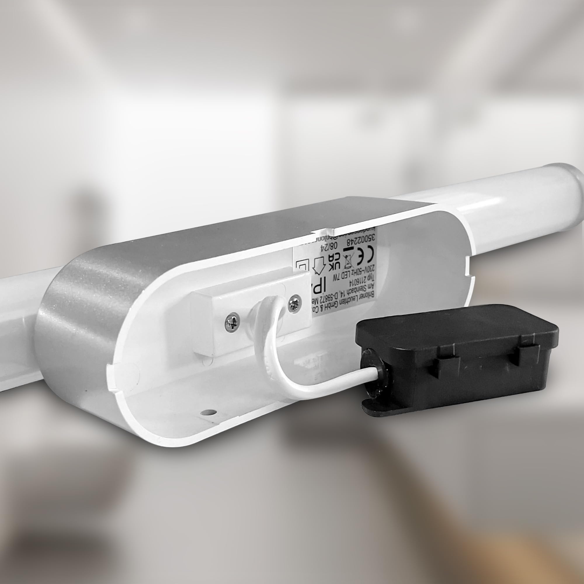 BRILONER - Lampa LED do lustra łazienkowego, lampa łazienkowa, lampa ścienna, IP44, neutralny biały kolor światła, 7 W, czarny, 40 cm