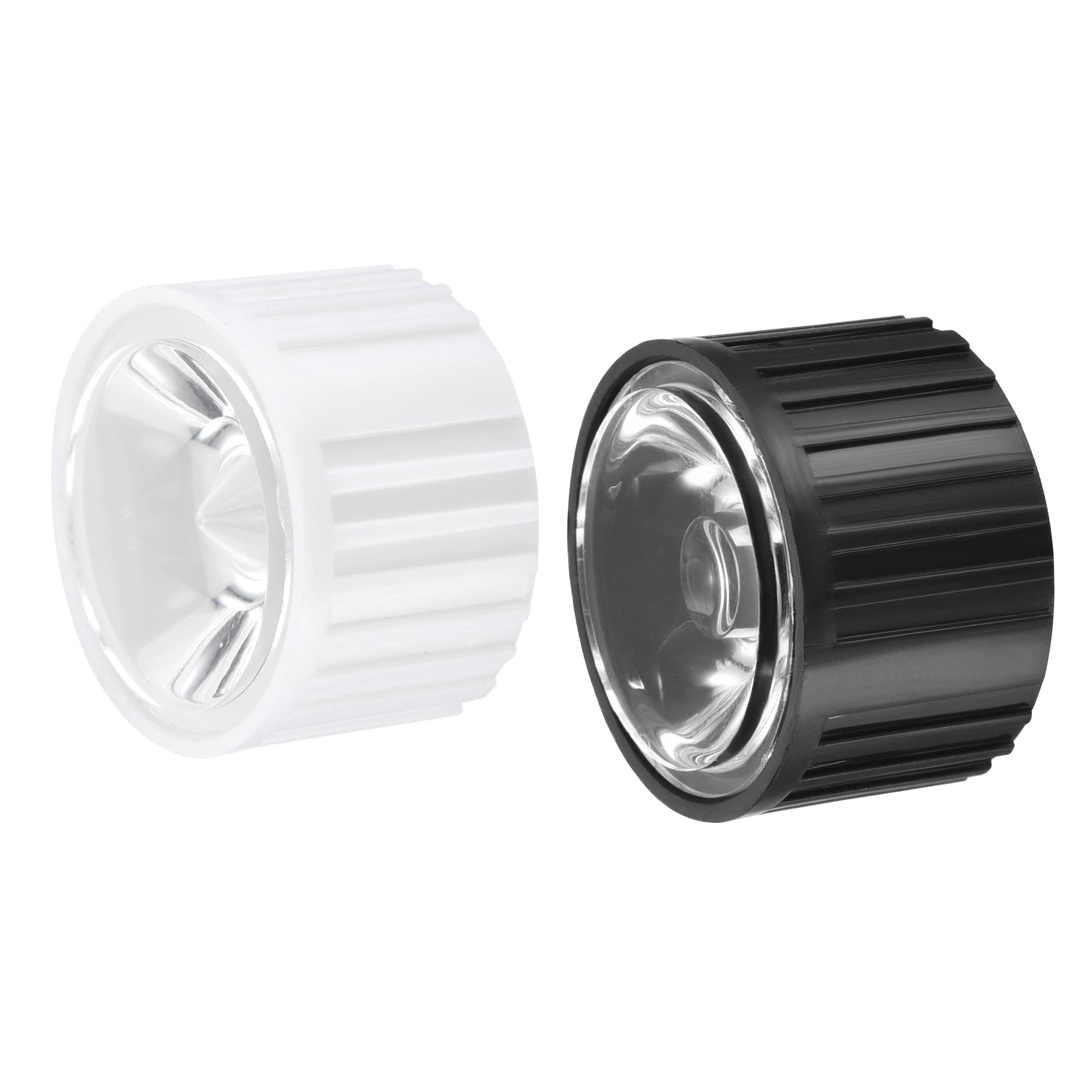 QUARKZMAN LED Obiettivo Ottico Vetro 25 Grado 5 Grado con Supporto per 1W 3W Alta Potenza LED Luce, Nero Bianco 20pz