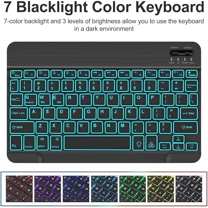 Image of ProElite Keyboard case for OnePlus Pad 3 13.2 inch 2025, Magnetic Detachable Wireless Bluetooth Keyboard for OnePlus Pad 3 13.2 inch 2025 [Built-in 7-Colors Backlit], Black