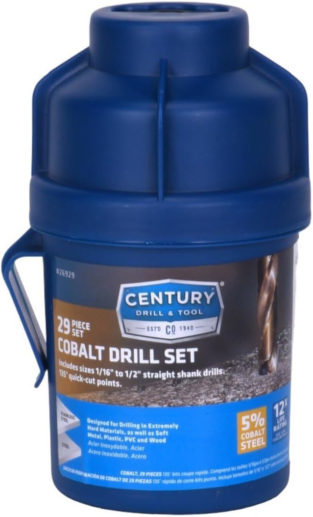 Century Drill & Tool 26929 Cobalt Drill Pod Set, 29 Piece