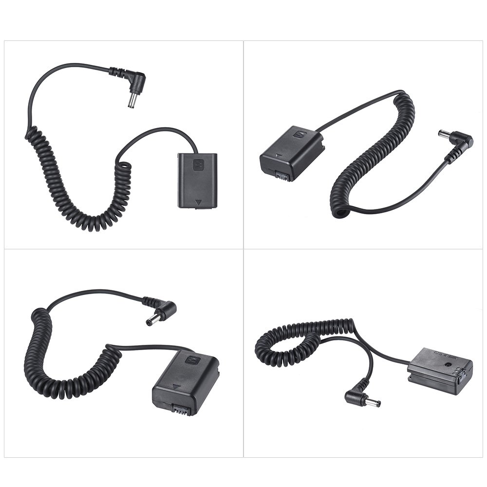 Andoer NP-FW50 Dummy Akku Pack DC Koppler Adapter mit DC Stecker für Sony A7 A7II A7R A7S A7RII A7SII A6000 A5000 ILDC Kamera