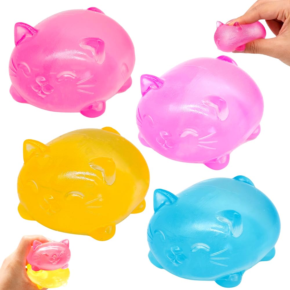 HATFRYF Fidget Toys, Stress Relief Squishy Toys, Sensory Toy for Kids & Adults, Small Stress Balls for Anxiety & Focus - 4pcs â image 1