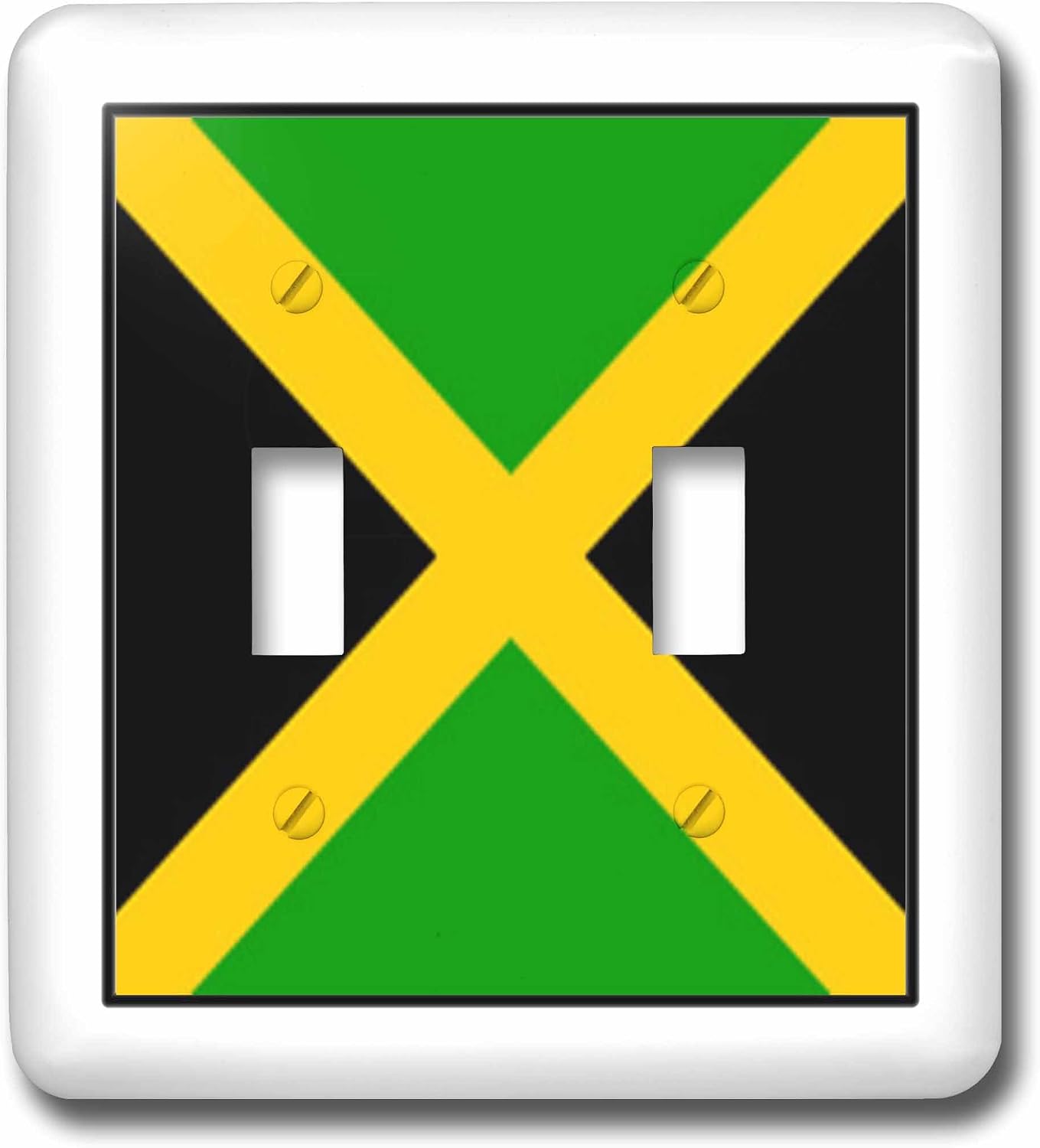 3dRose LLC lsp_80983_2 Photo of Jamaica Flag Button Double Toggle Switch