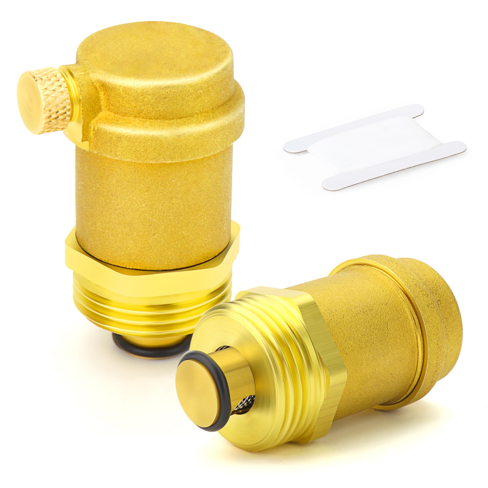 GASHER 2PCS Automatic Air Vent Valve, 1/2" DN15, Brass, Globe Valve, For Solar Water Heater And Hvac System