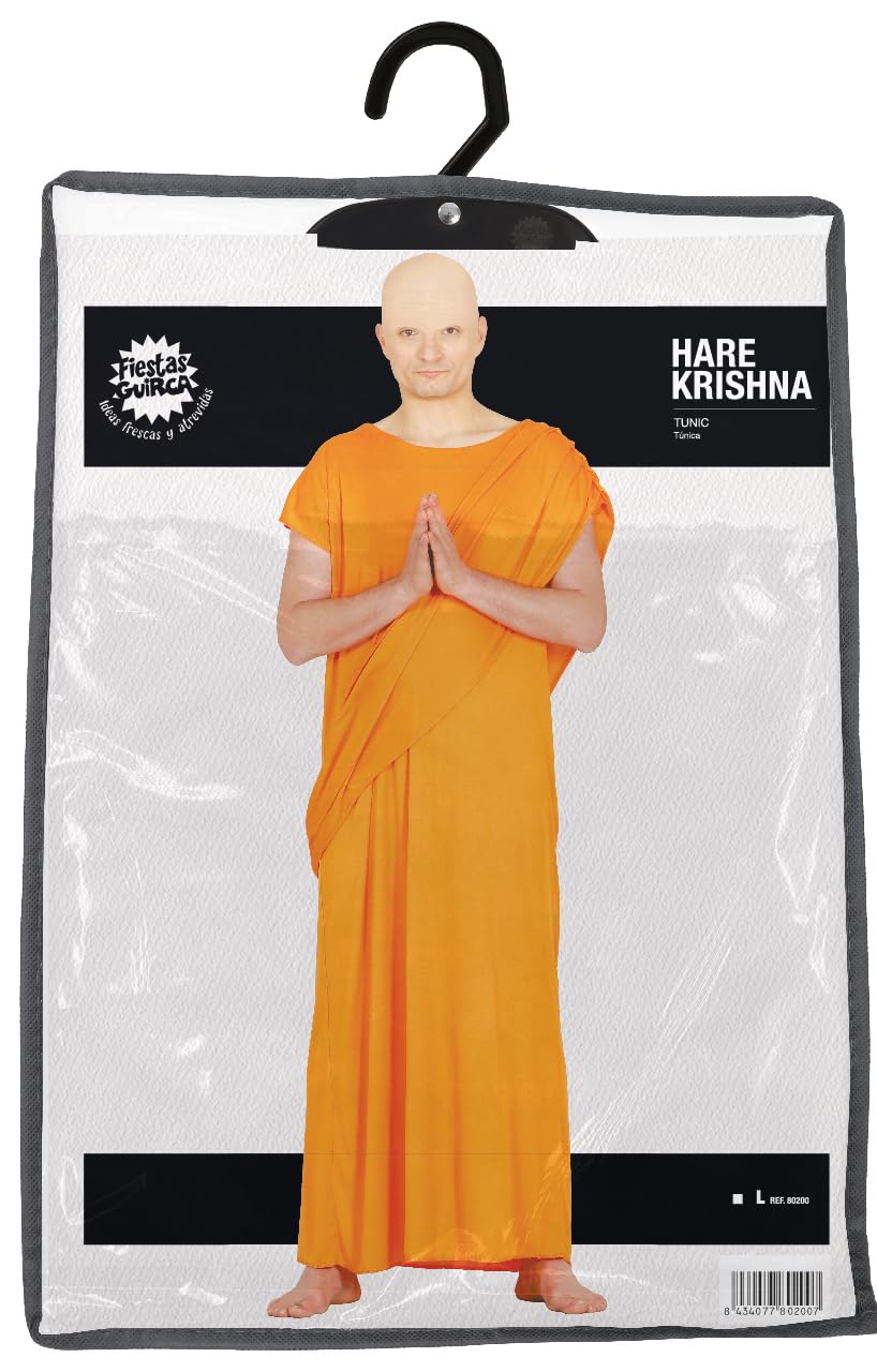 FIESTAS GUIRCA | Costume Hare Krishna Adulto - Tunica per Uomini - Costumi Religiosi e Spirituali per Carnevale, Halloween e Feste in Maschera - Ideale per Celebrazioni a Tema